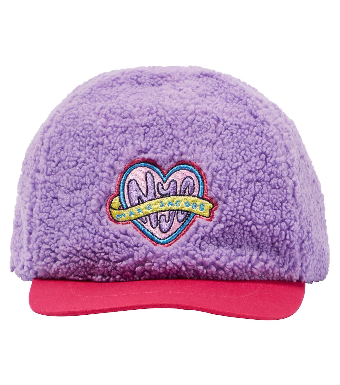 

Бейсболка из искусственной овчины с логотипом Marc Jacobs Kids, фиолетовый