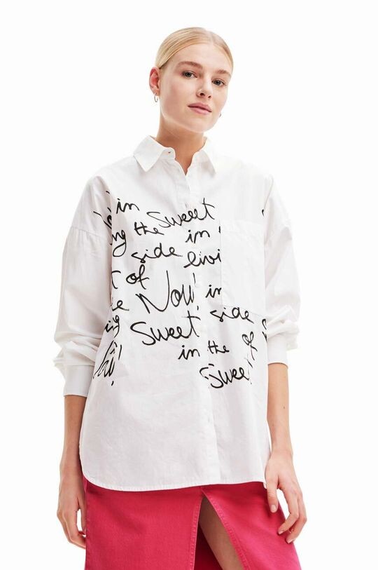 

Рубашка из смесового льна Desigual, белый