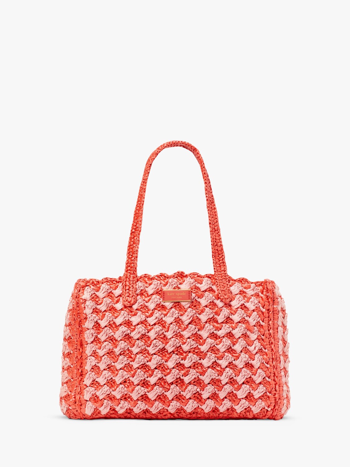 

Kate Spade New York Большая сумка-тоут из рафии High Tide, розовая