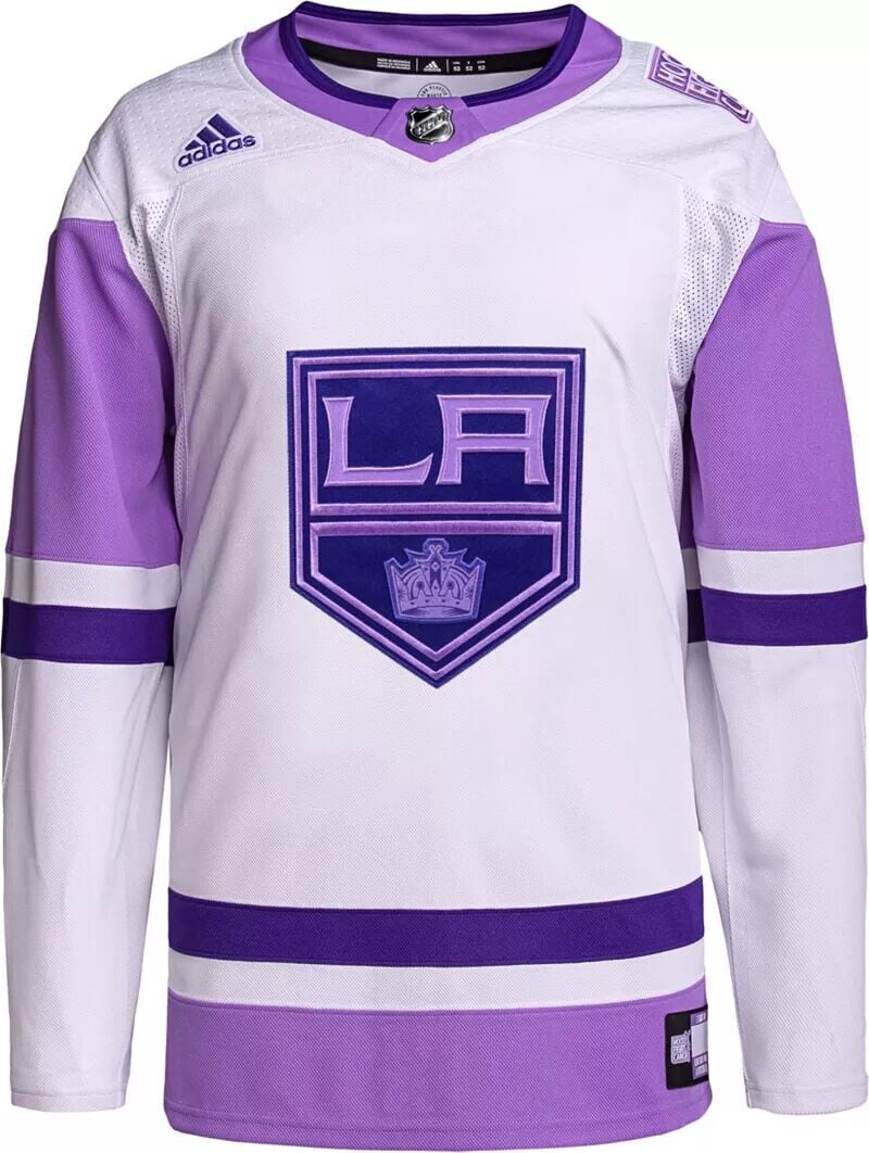 

Adidas 2023 Hockey Fights Cancer Los Angeles Kings ADIZERO Аутентичное Джерси