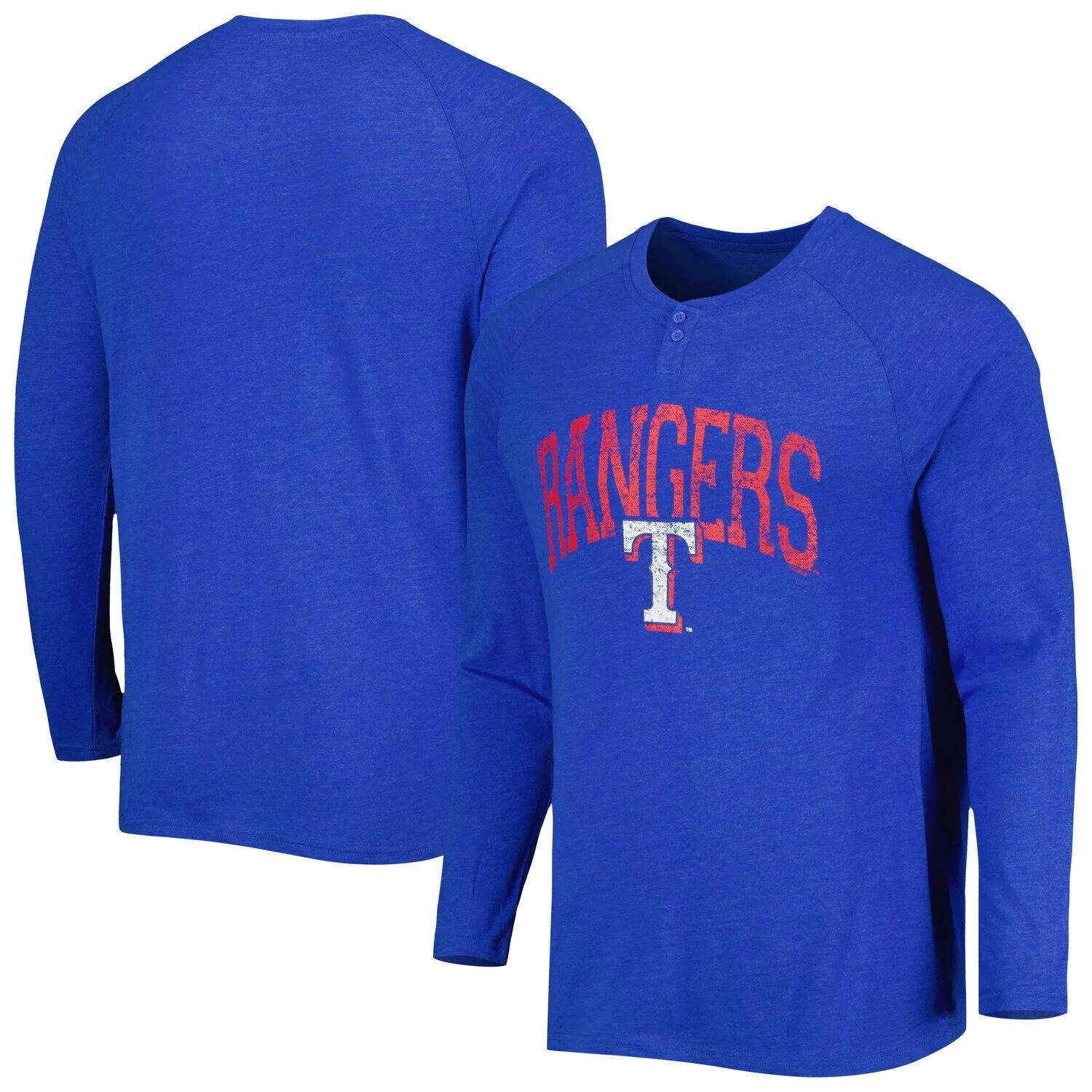 

Мужская футболка Concepts Sport Royal Texas Rangers Inertia Raglan с длинным рукавом в стиле Хенли