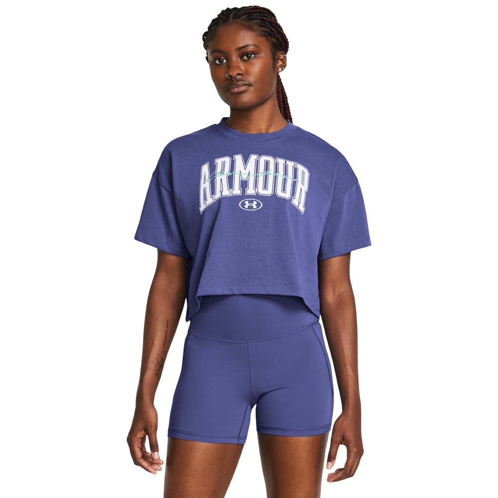 

Футболка с коротким рукавом Under Armour Heavyweight Scripted Crop, синий