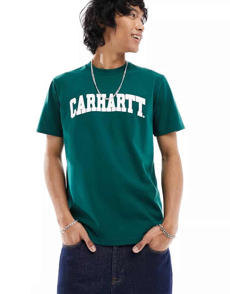 Зеленая футболка Carhartt WIP University футболка carhartt wip university цвет bourbon