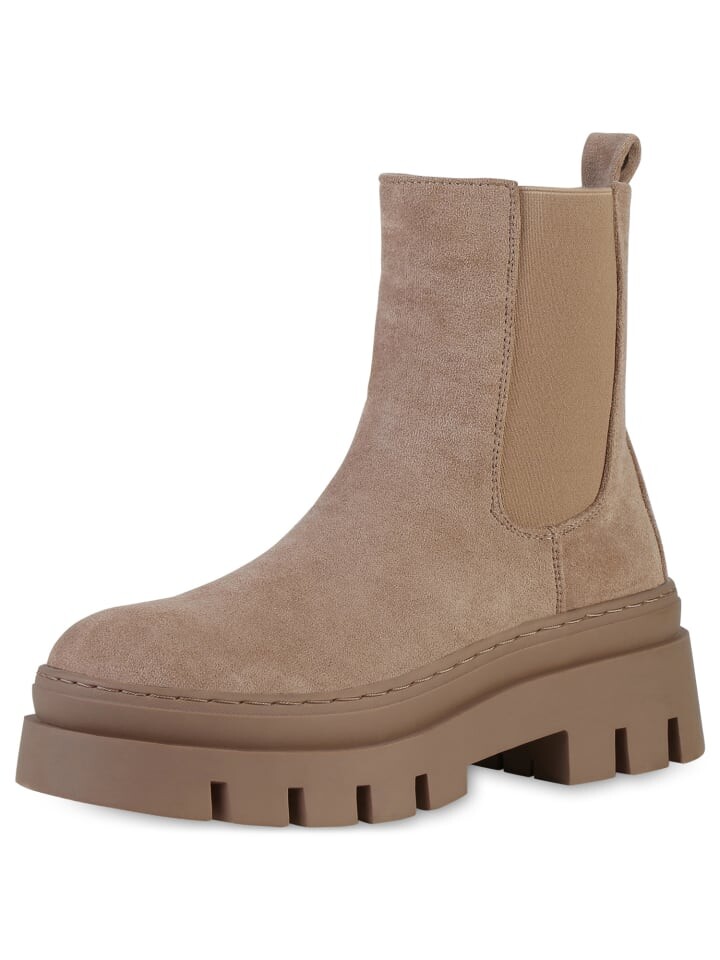 

Ботильоны VAN HILL Plateau Boots Natalie, цвет khaki velours