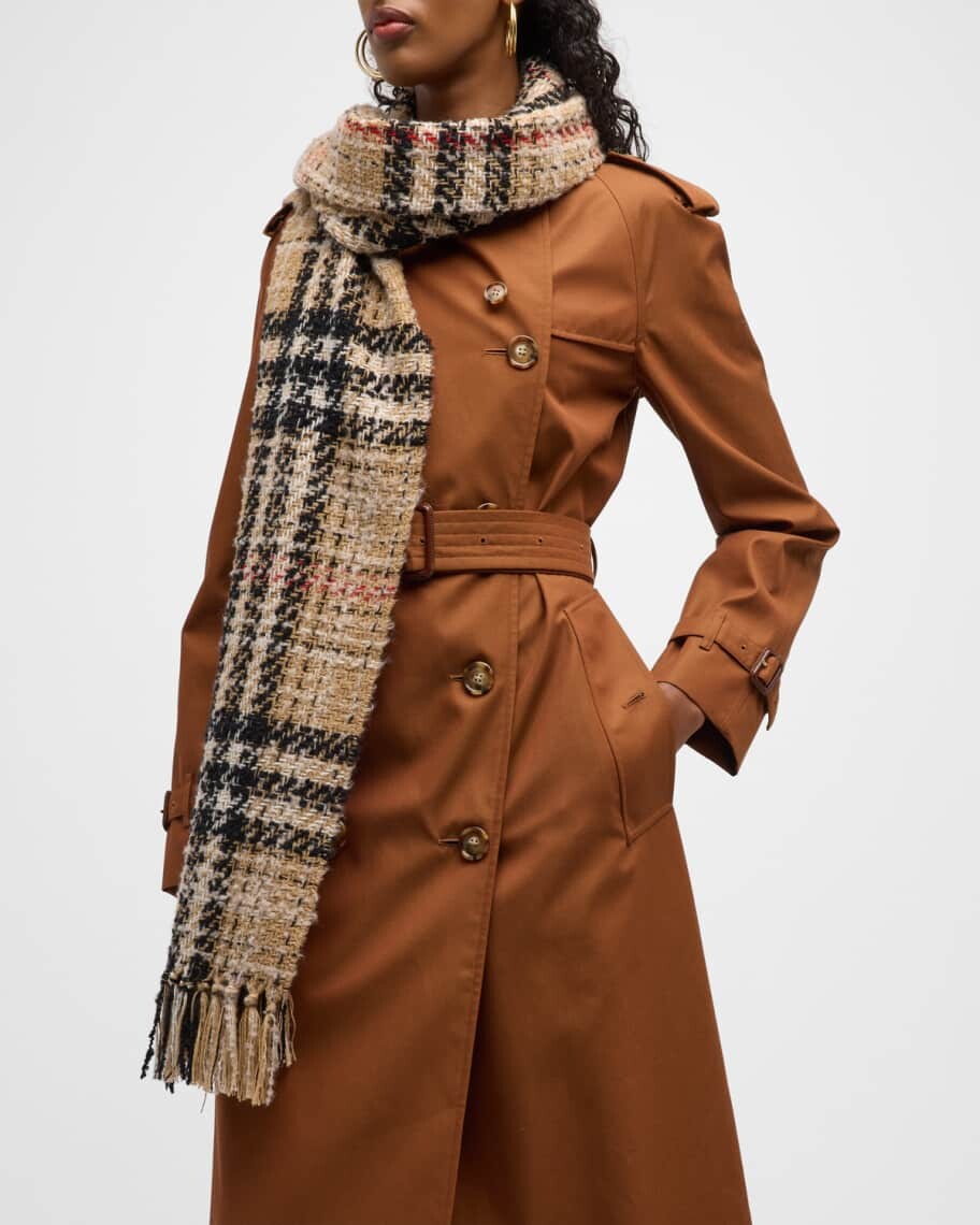 

Шарф Giant Check из смесового кашемира и твида Burberry
