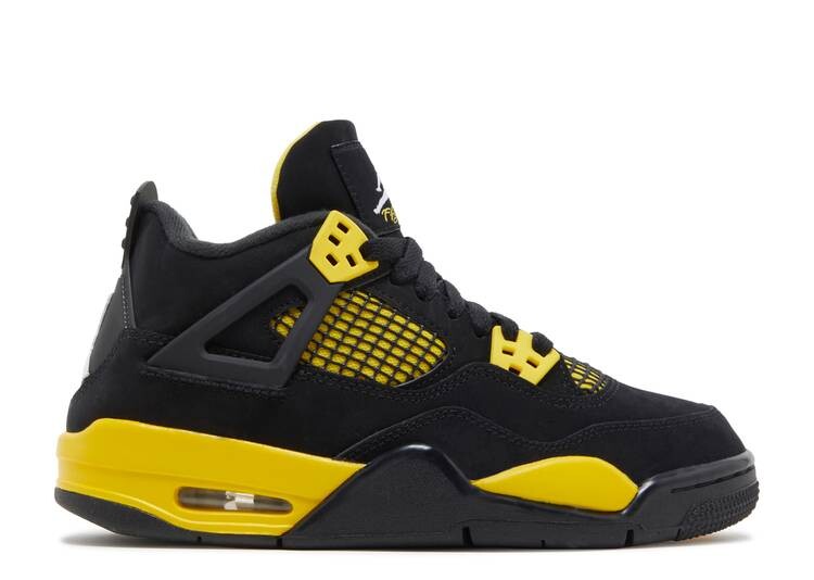 

Кроссовки AIR JORDAN 4 RETRO GS 'THUNDER' 2023, черный