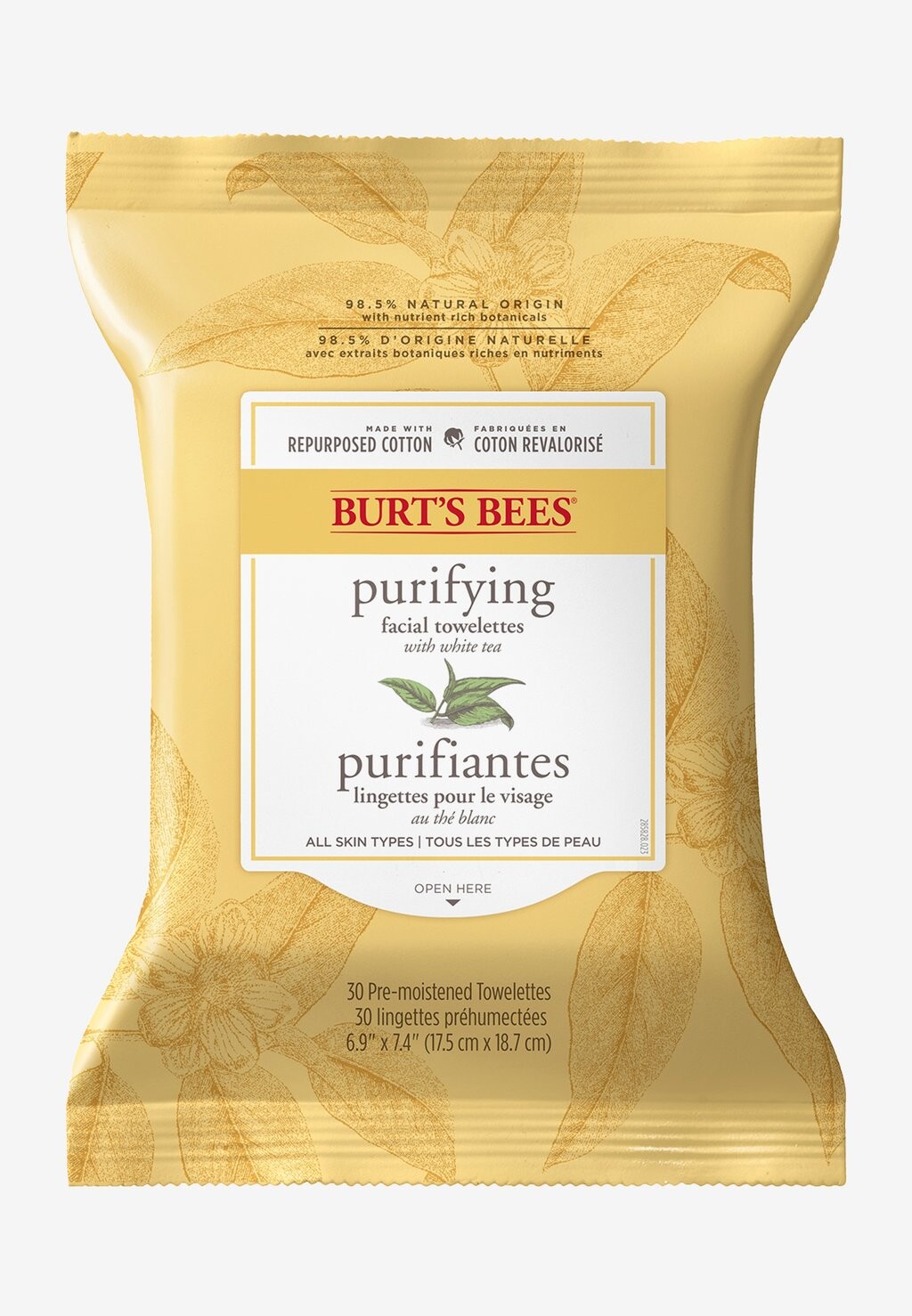 

Моющее средство Facial Cleansing Towelettes 30 Pack Burt's Bees, цвет white tea