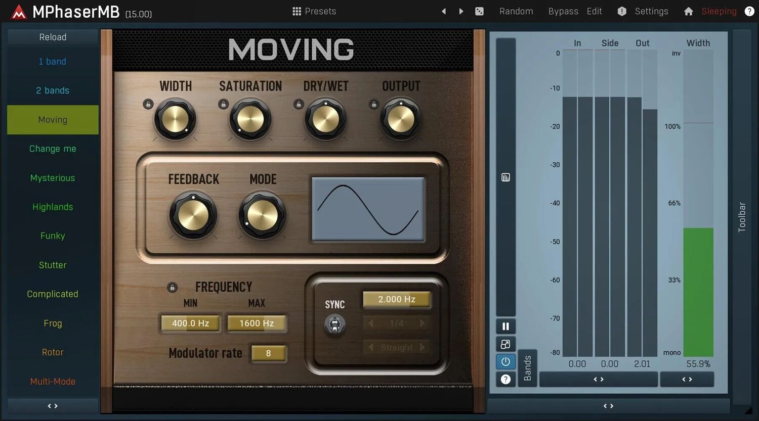 

Плагин MeldaProduction MPhaserMB Phaser