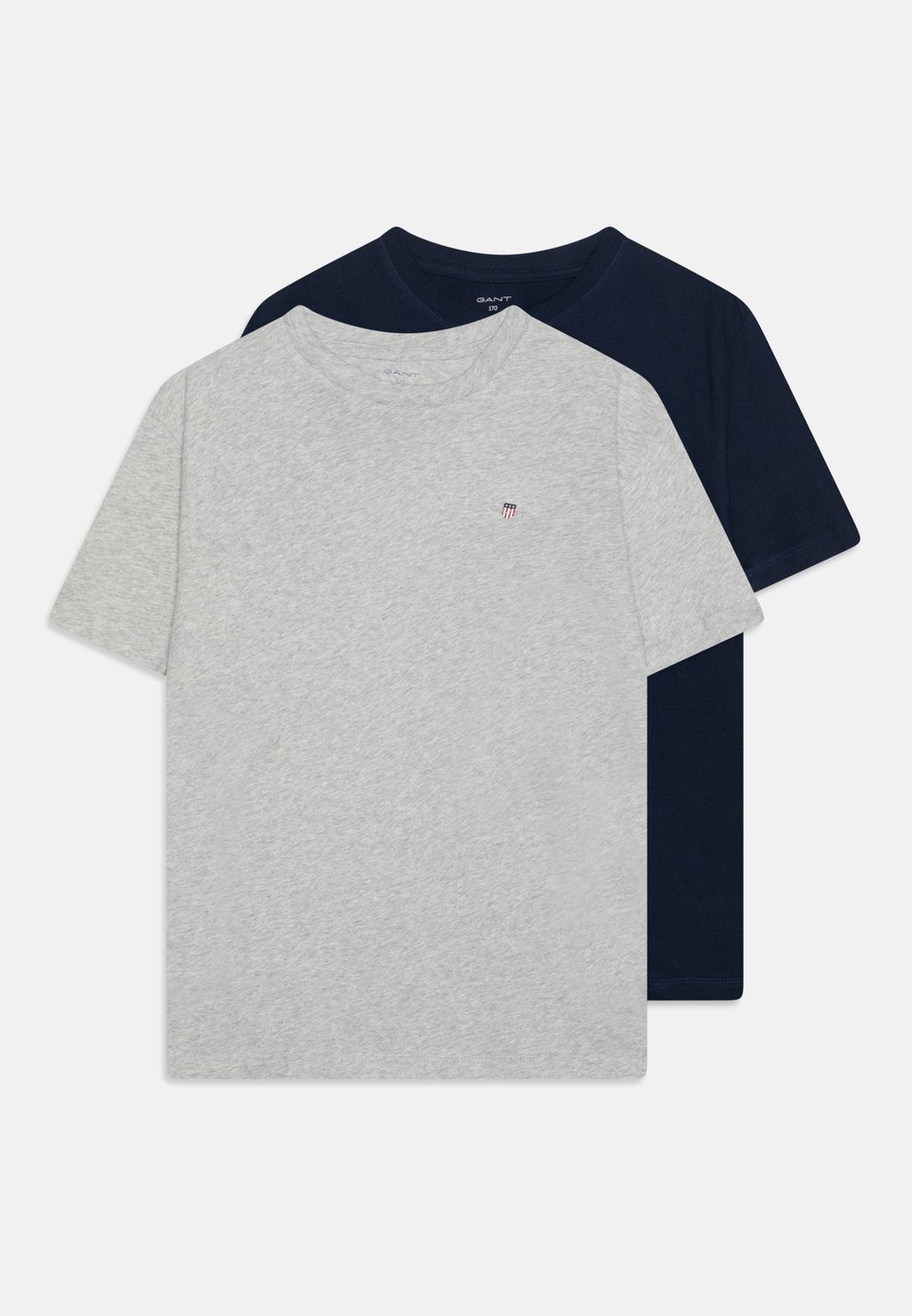 

базовая футболка C-Neck Unisex 2 Pack GANT, цвет light grey heather/navy