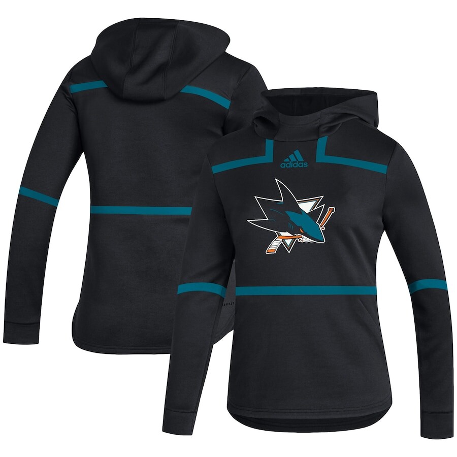 

Пуловер с капюшоном adidas San Jose Sharks, черный