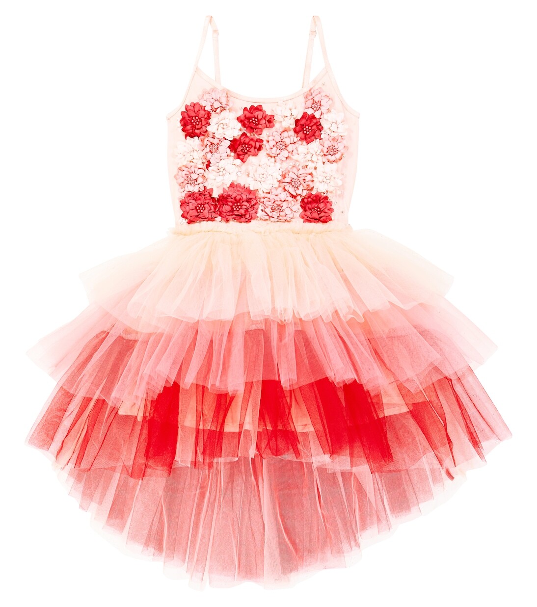 

Платье из тюля с ассамбляжем и декором Tutu Du Monde, красный