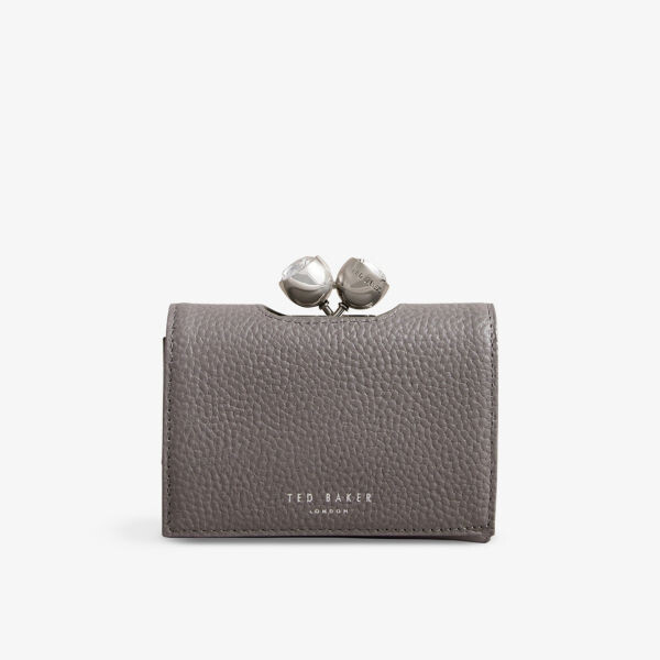 

Кожаный кошелек Tammyy с тисненым логотипом Ted Baker, серый