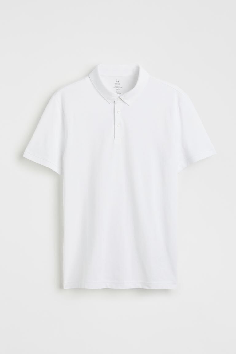 

Рубашка поло Coolmax узкого кроя H&M, белый