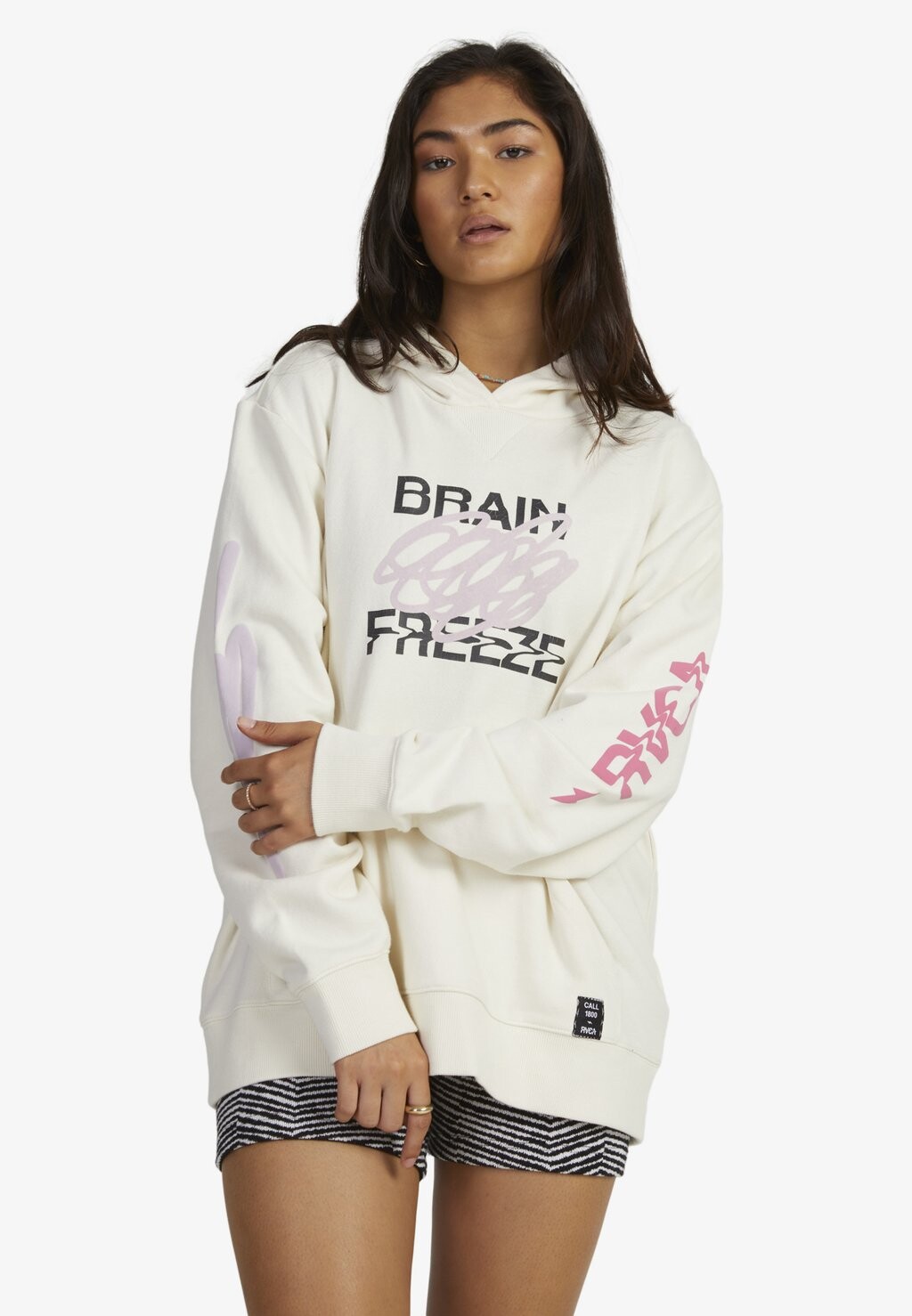

Толстовка с капюшоном BRAIN FREEZE RVCA, белый