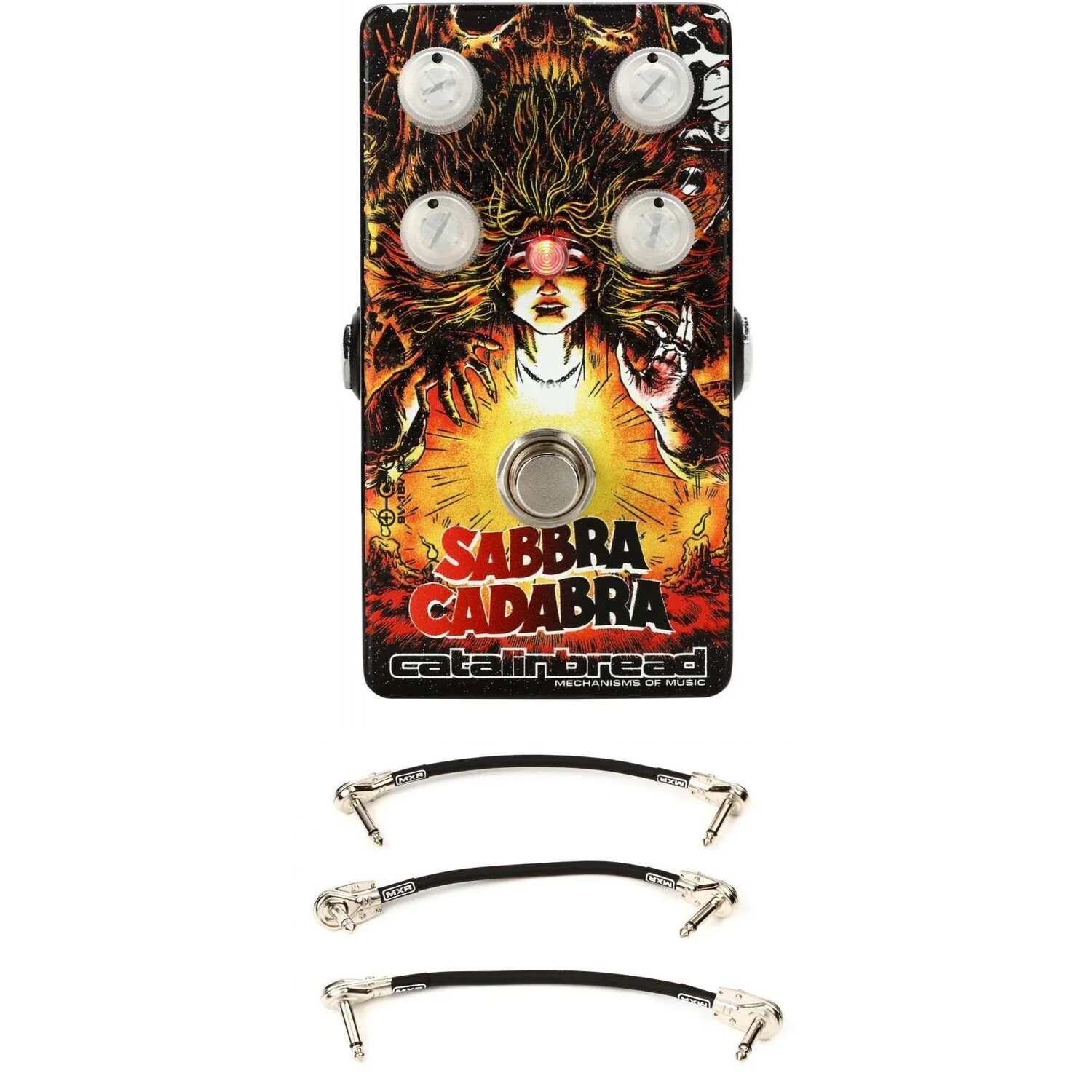 

Педаль Overdrive Catalinbread Sabbra Cadabra Clearwell Edition — эксклюзивно для Sweetwater с 3 соединительными кабелями