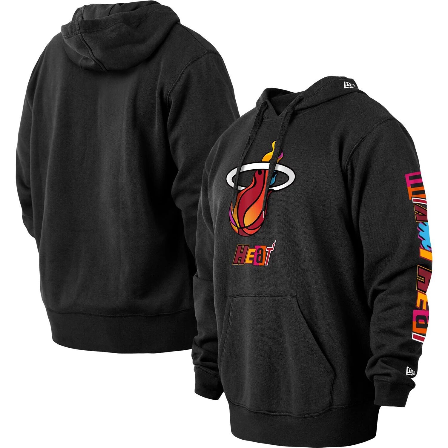

Мужская черная толстовка с капюшоном Miami Heat 2022/23 City Edition Big & Tall New Era
