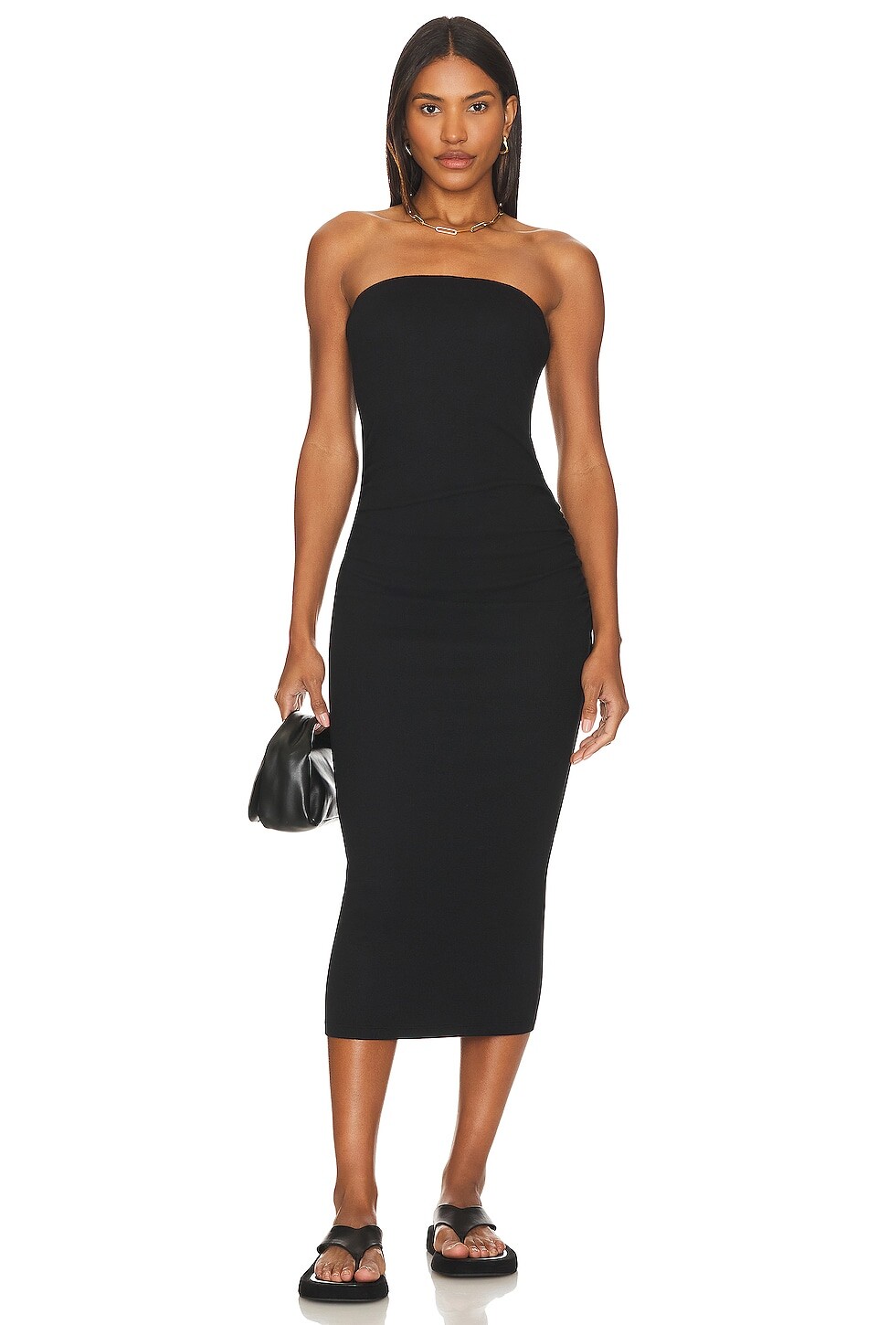 

Платье миди Michael Stars Rosella Strapless, черный
