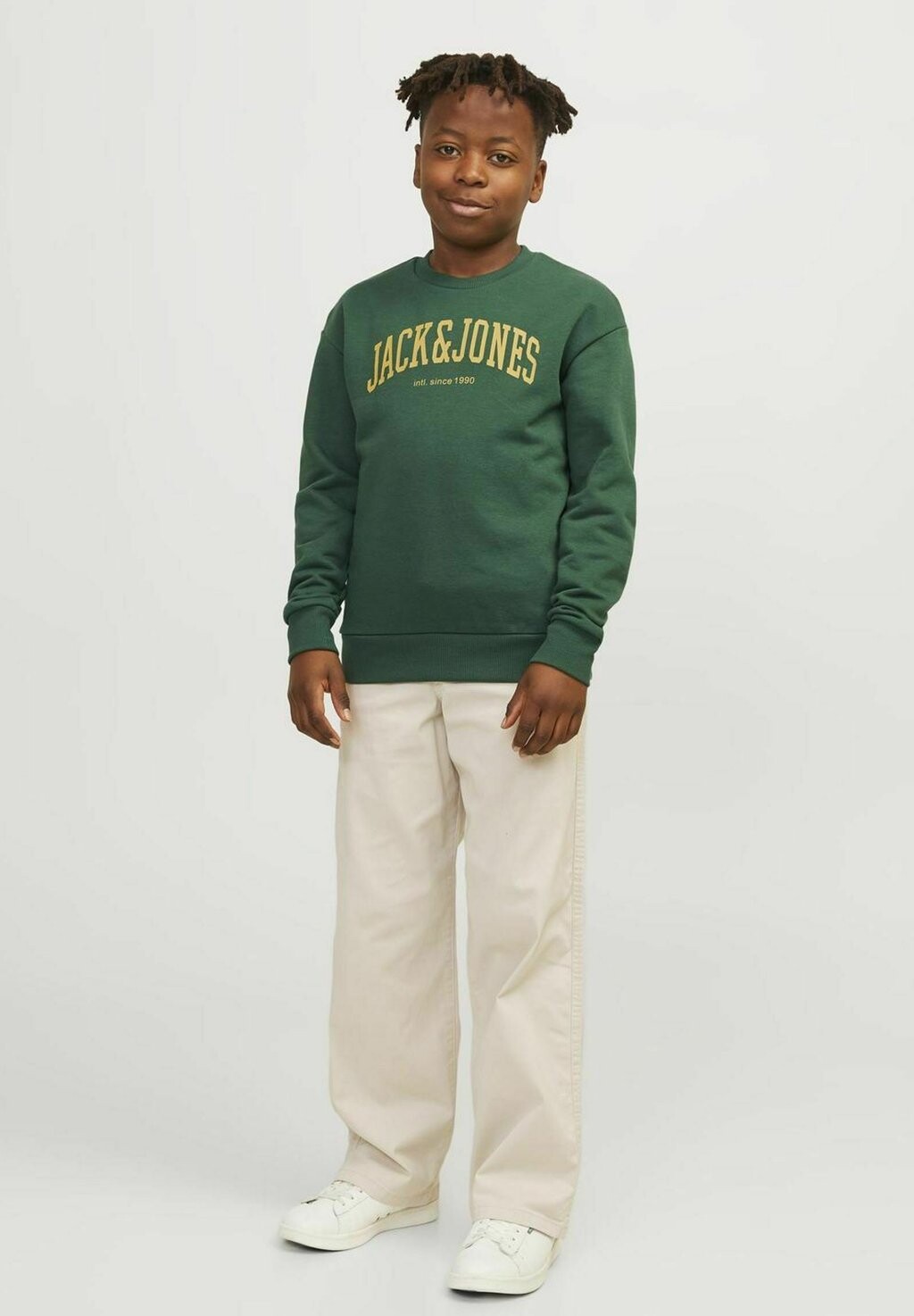 

Толстовка JJEJOSH CREW NECK Jack & Jones Junior, цвет dark green