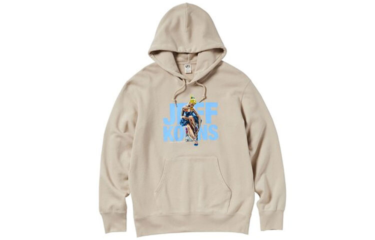 

Толстовка унисекс с принтом логотипа UNIQLO x JEFF-KOONS, бежевая