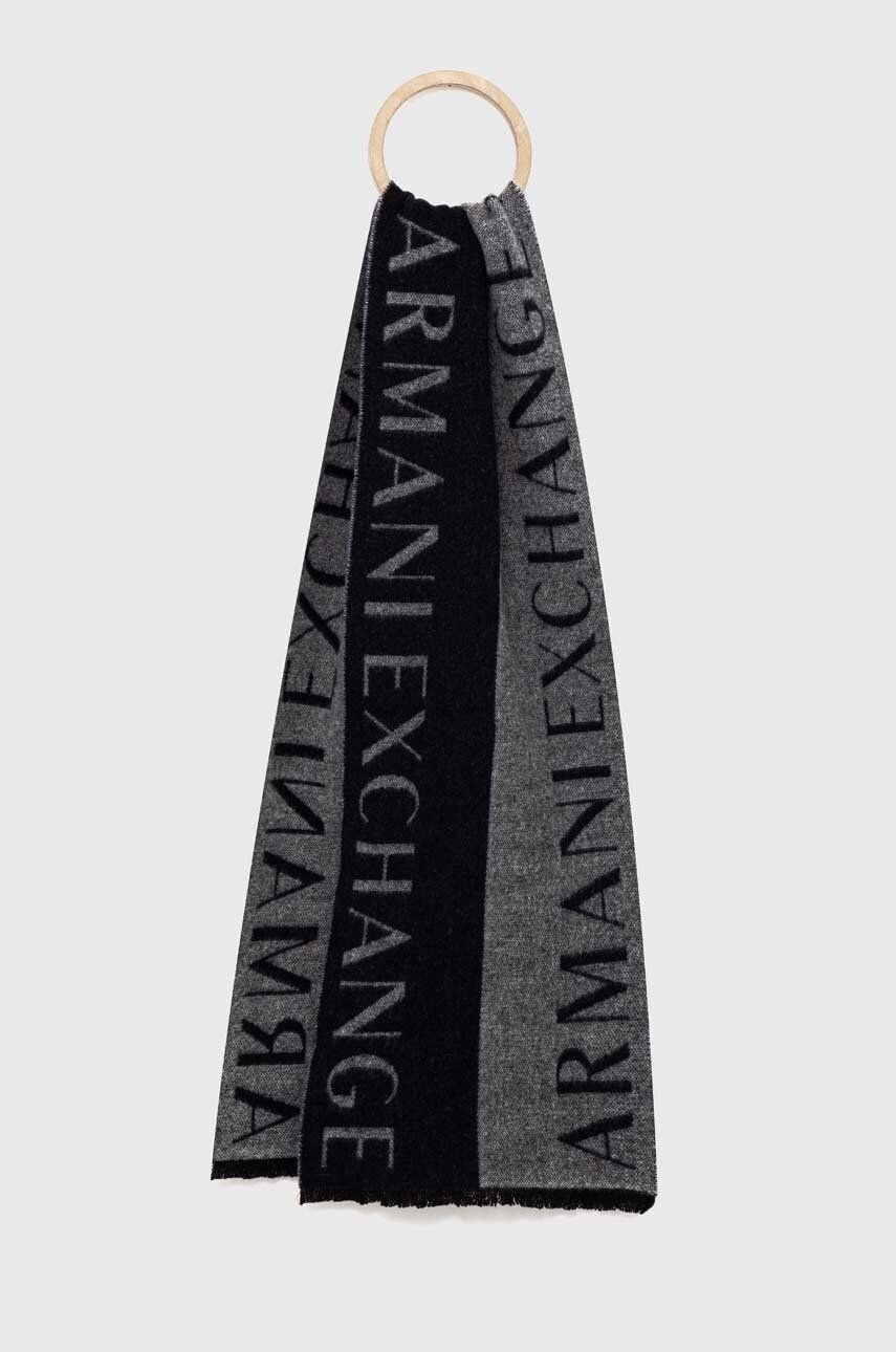 

Шерстяной шарф Armani Exchange, синий