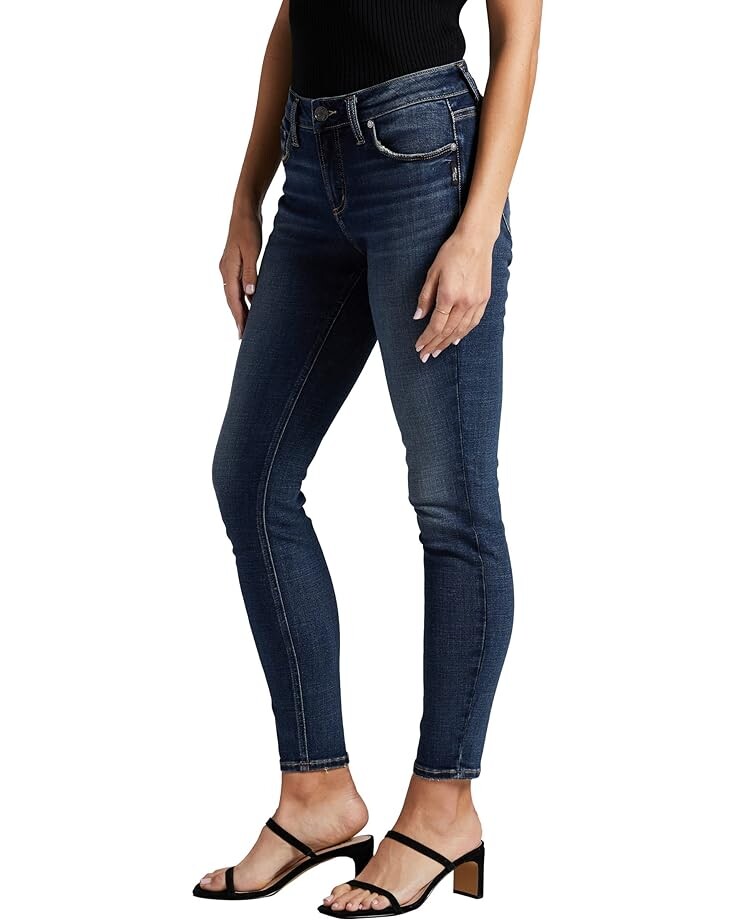 

Джинсы Silver Jeans Co. Elyse Mid-Rise Skinny Jeans L03116ECF308, цвет Medium Indigo Wash