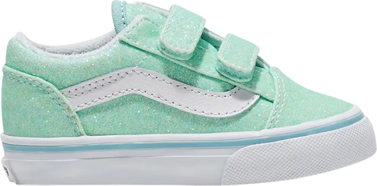 

Кроссовки Old Skool V Toddler 'Glitter - Pastel Blue', синий
