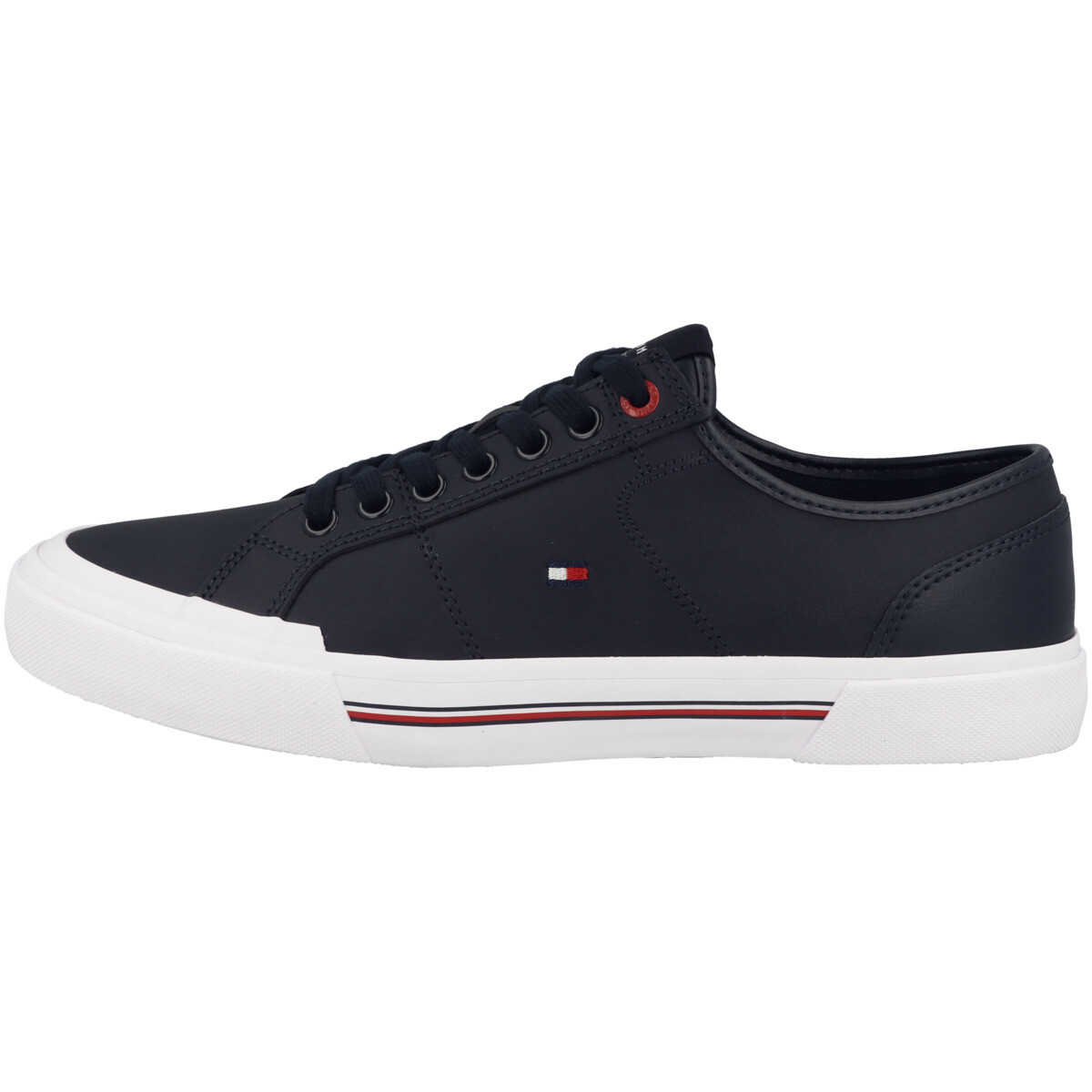 Низкие кроссовки Tommy Hilfiger low Core Corporate Vulc Leather, темно синий низкие кроссовки corporate tommy hilfiger белый