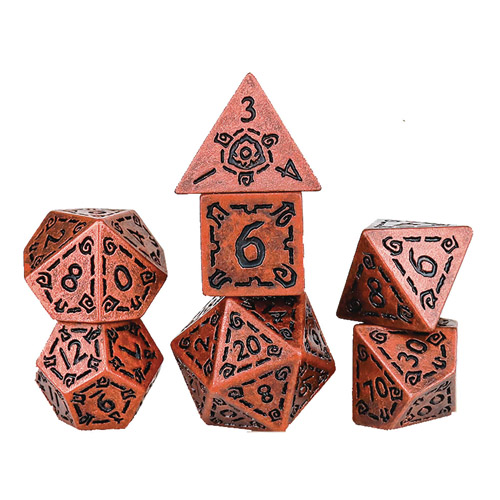 Игровые кубики Illusory Metal Copper Poly Set – Sirius Dice haxtec metal dice set d