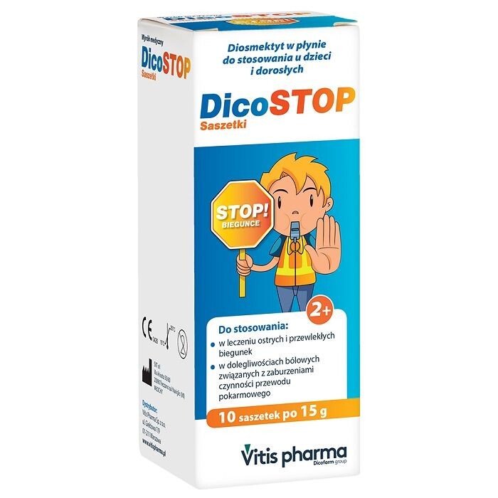 

Подготовка к диарее Dicostop Płyn Saszetki, 10 шт