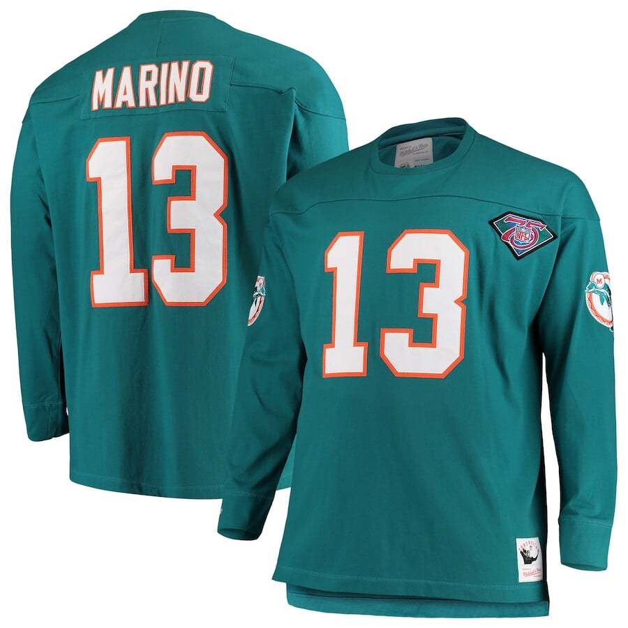 

Футболка с именем и номером Mitchell & Ness Miami Dolphins, аква