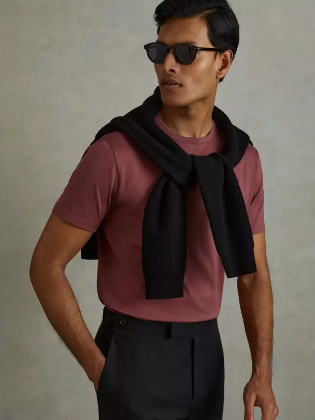 

Футболка Reiss Caspian Short Sleeve, цвет old/rose