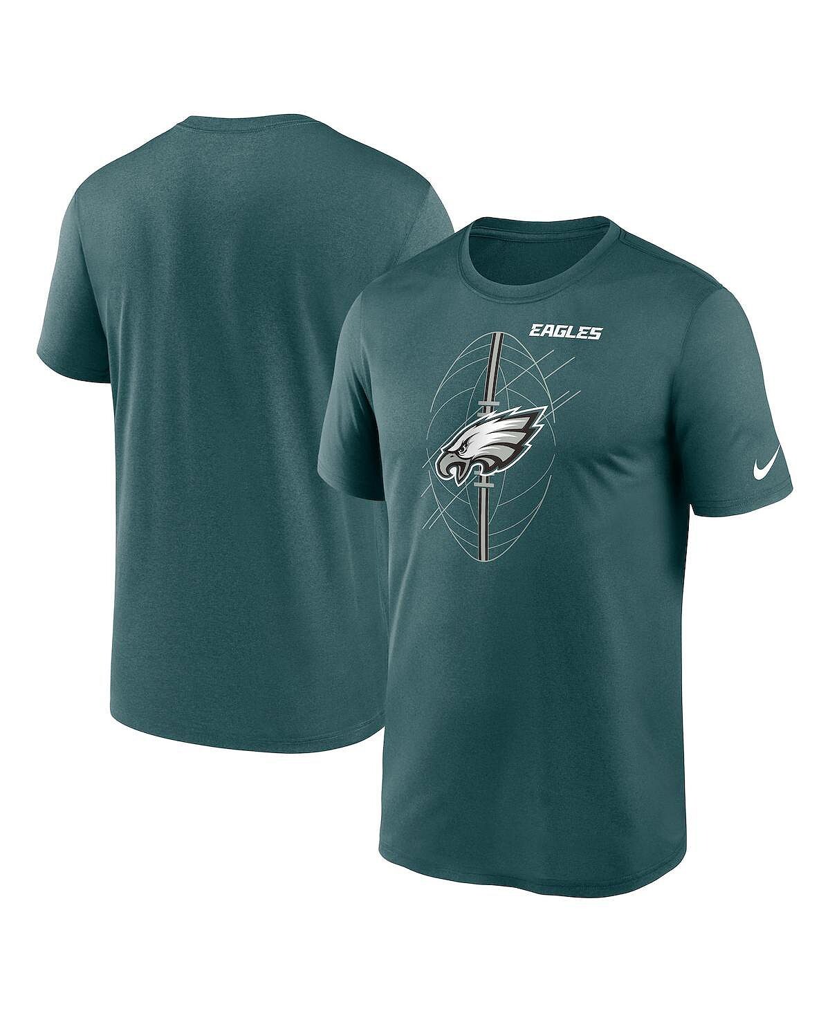 

Мужская полуночная зеленая футболка Philadelphia Eagles Legend Icon Performance Nike, Зеленый