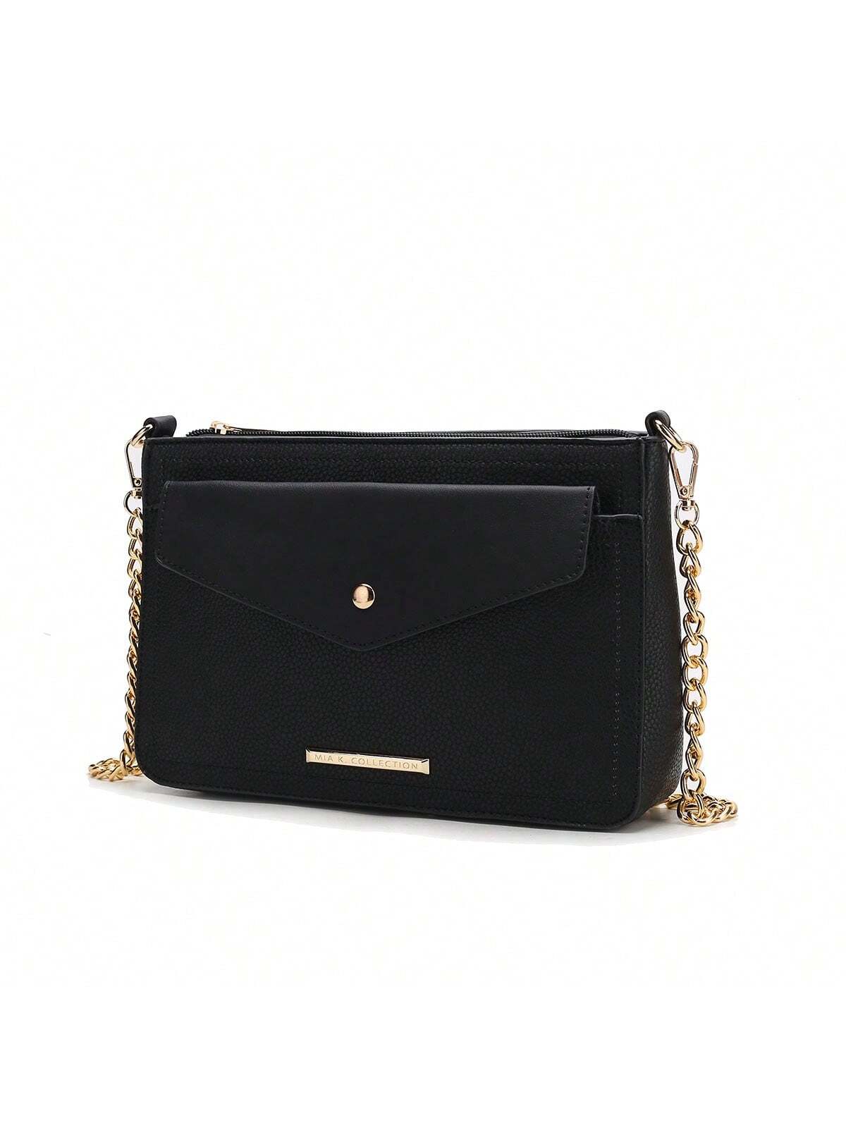 Коллекция MKF Женская сумка через плечо 3-в-1 из веганской кожи Maribel, повседневная сумка-кроссовер , черный сумка клатч повседневная черный