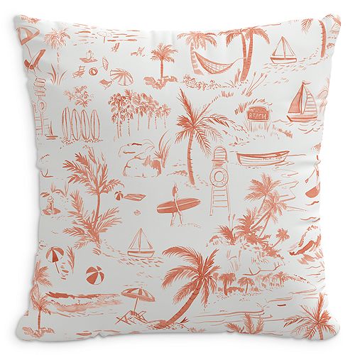 Декоративная подушка для пляжного туалета, 22 x 22 дюйма Cloth & Company, цвет Orange