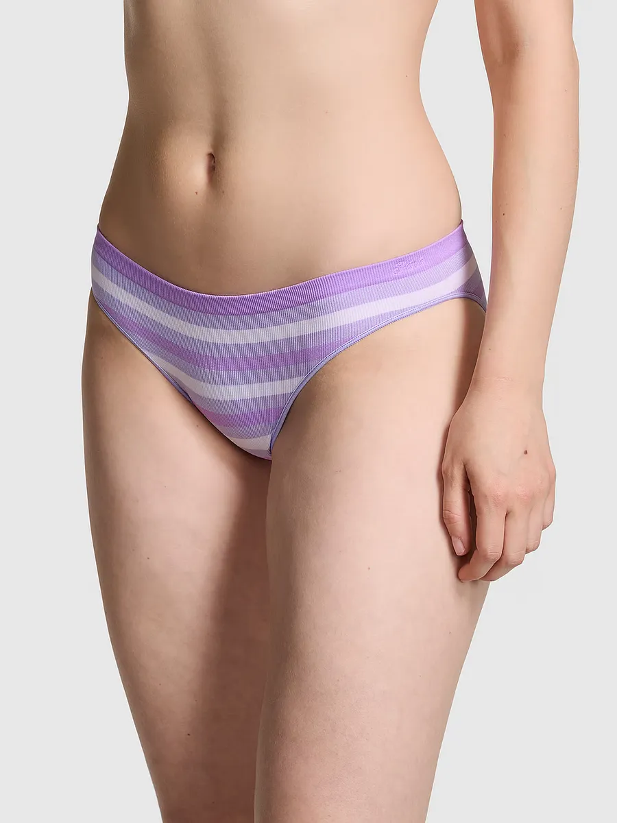 

Бесшовные трусики бикини Pink, цвет Purple Cloud Stripe Print