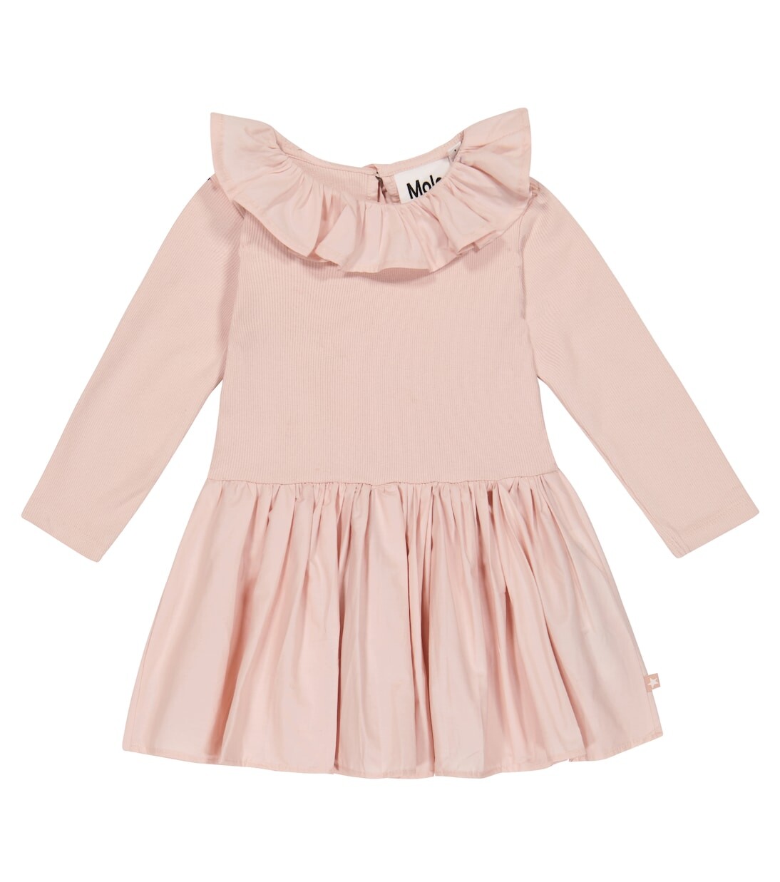 

Платье baby crystala из смесового хлопка с оборками Molo, розовый