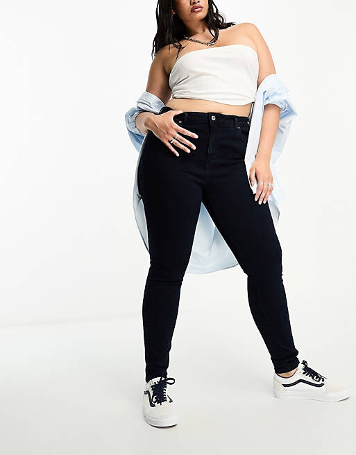 

Черные джинсы суперскинни с высокой посадкой Tommy Jeans Plus sylvia