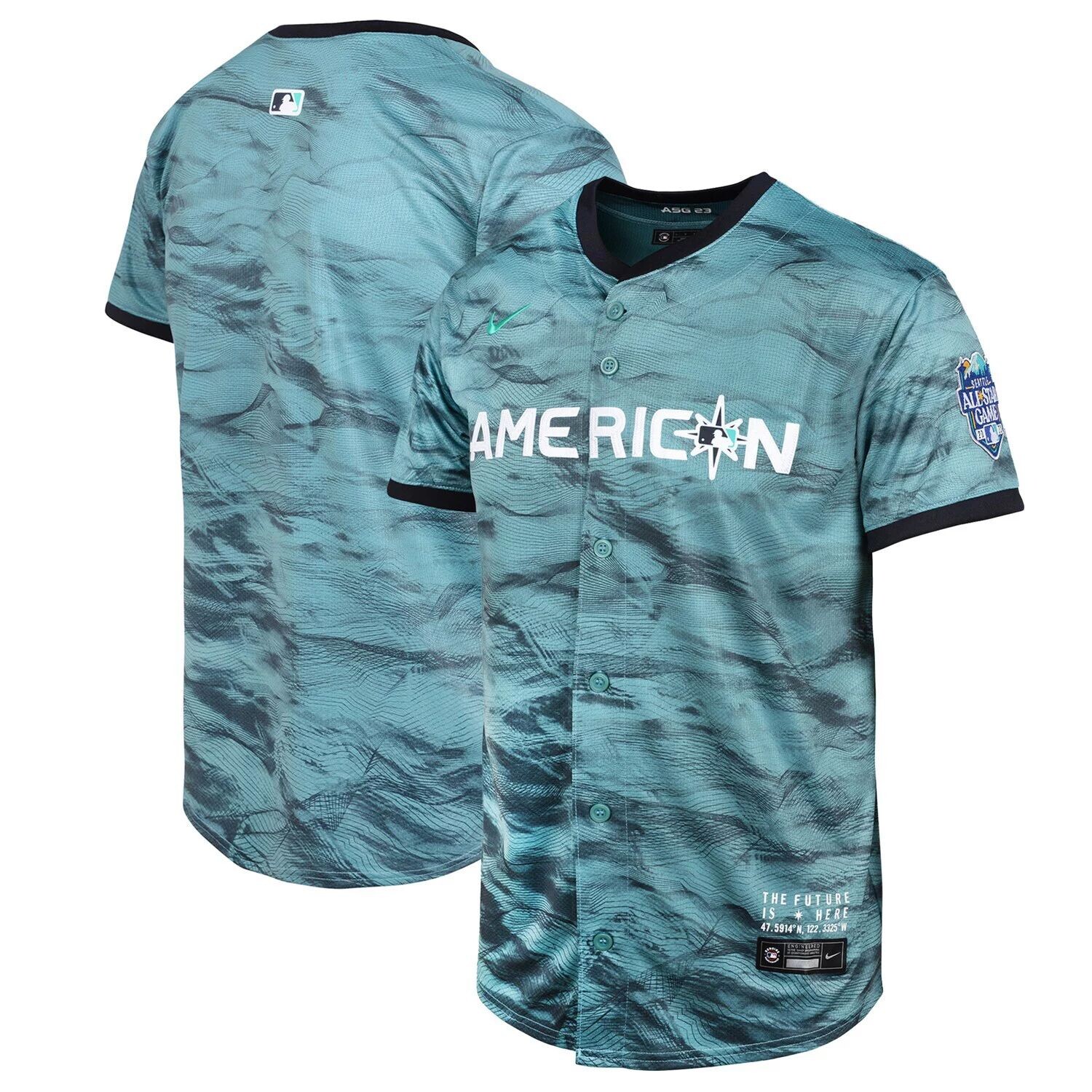 

Молодежная футболка Nike Teal American League New York Yankees 2023 MLB All-Star Game Limited Nike