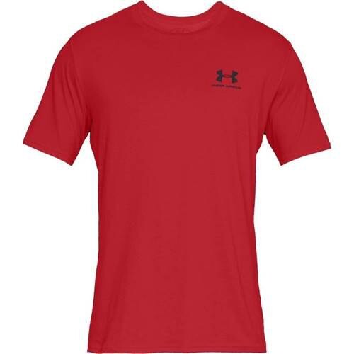 Футболка Under Armour Sportstyle Left Chest, красный футболка under armour sportstyle left chest logo ss lg