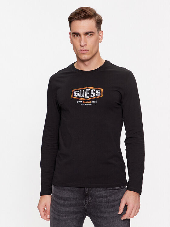

Облегающий крой с длинными рукавами Guess, черный