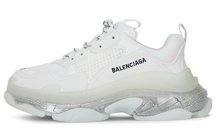 

Balenciaga Неуклюжие туфли Triple S с прозрачной подошвой, белые