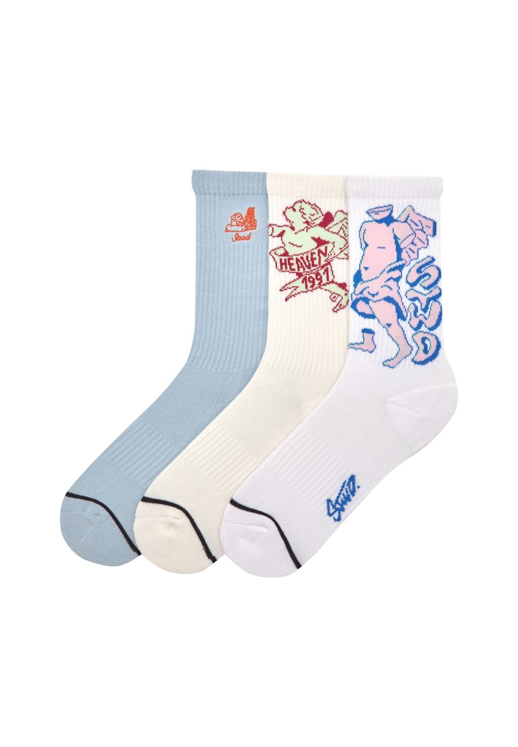 

Носки PACK OF 3 PULL&BEAR, белый
