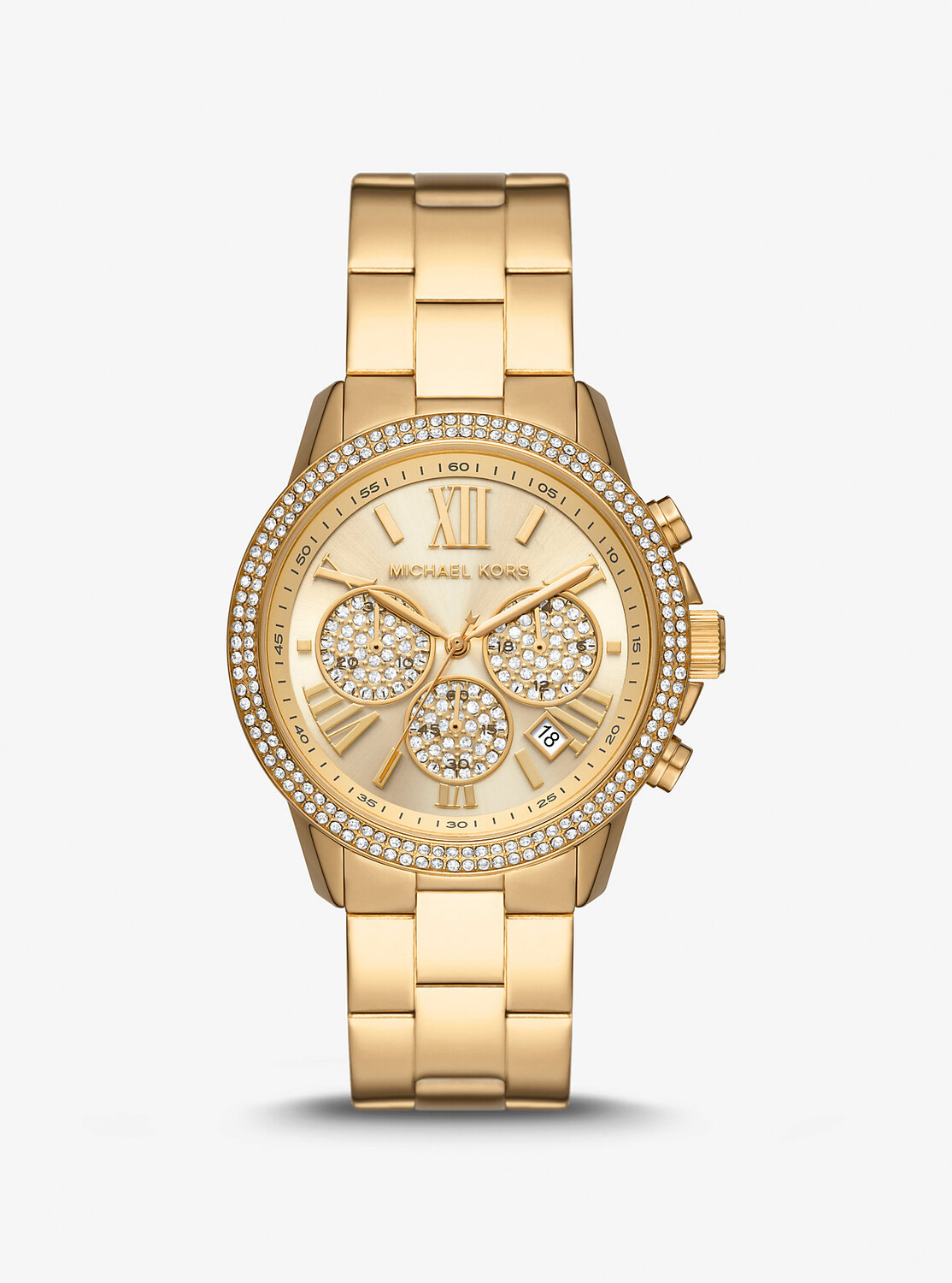 

Крупногабаритные золотистые часы Bryn Pavé Michael Kors, желтый