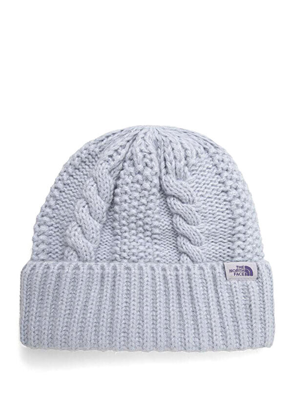 

Серая вязаная женская шапка с фактурным рисунком The North Face
