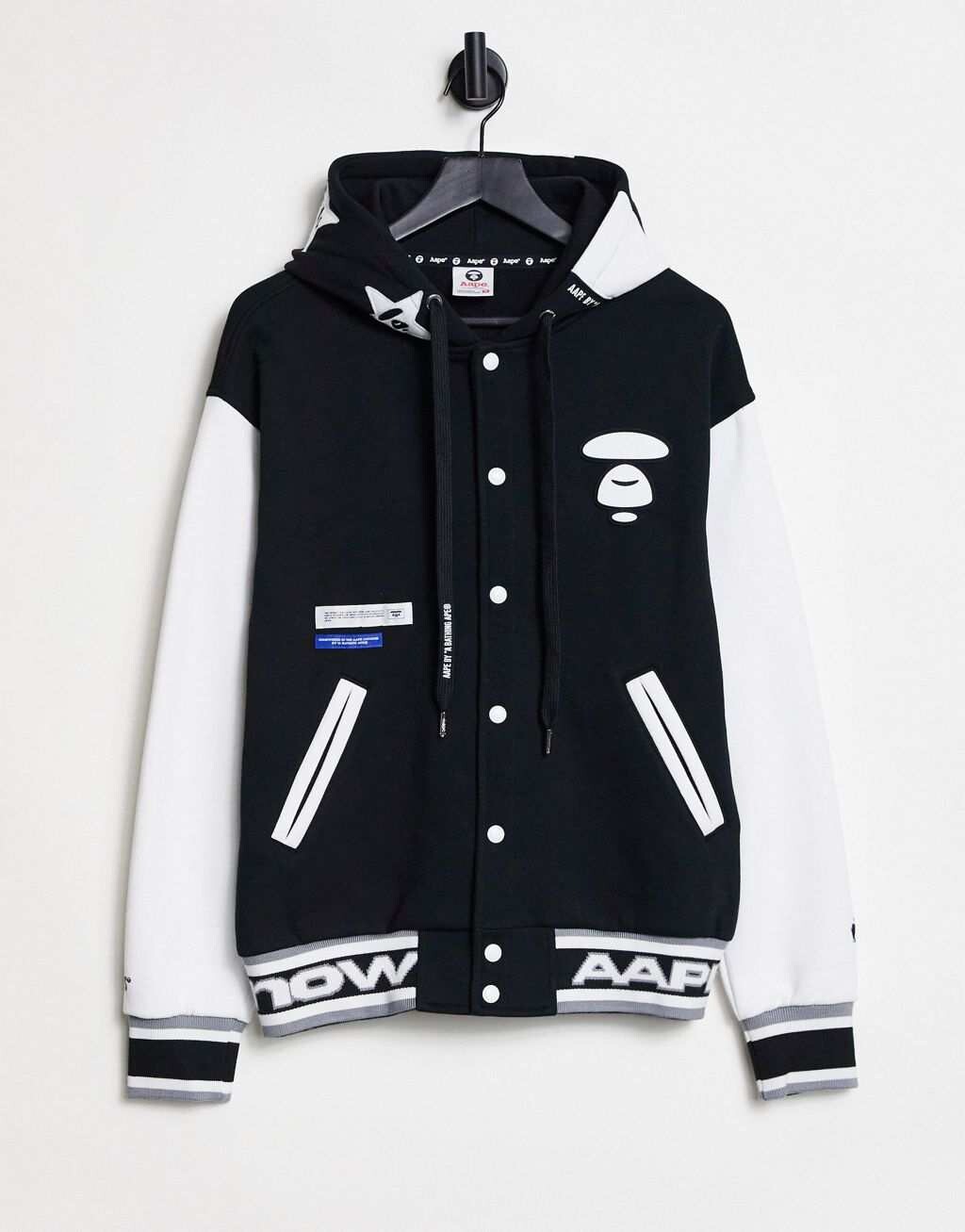 

Черный худи для университетской команды AAPE By A Bathing Ape hollywood