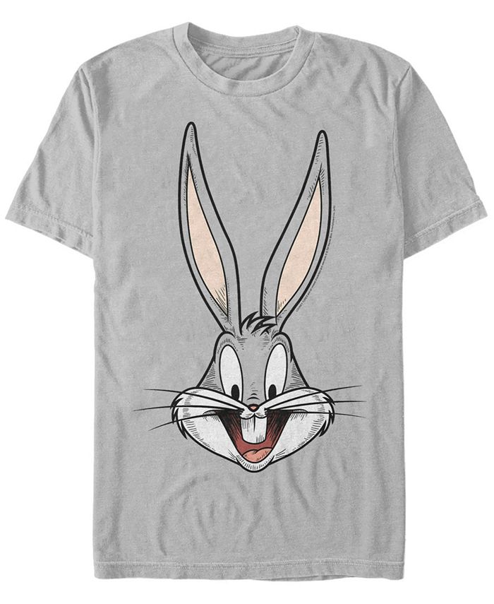 Мужская футболка с коротким рукавом Looney Tunes Bugs Bunny Big Face Fifth Sun, цвет Silver-Tone