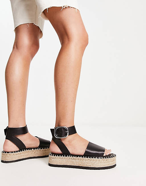 

Черные эспадрильи с овальной пряжкой ASOS DESIGN Jinny