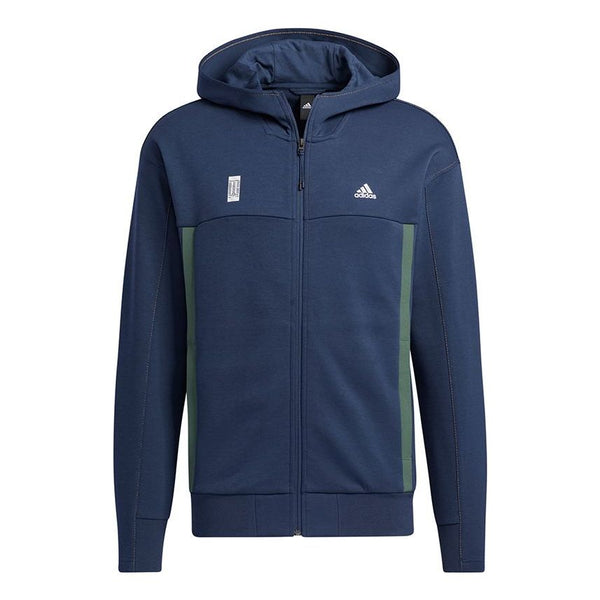 Куртка adidas Wj Htt Series Athleisure Casual Sports Hooded Jacket Navy Blue, синий