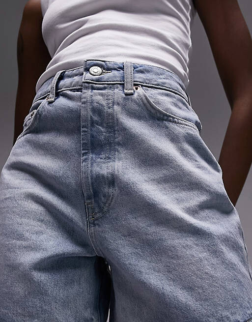 

Белые джинсовые шорты Topshop Tall Editor
