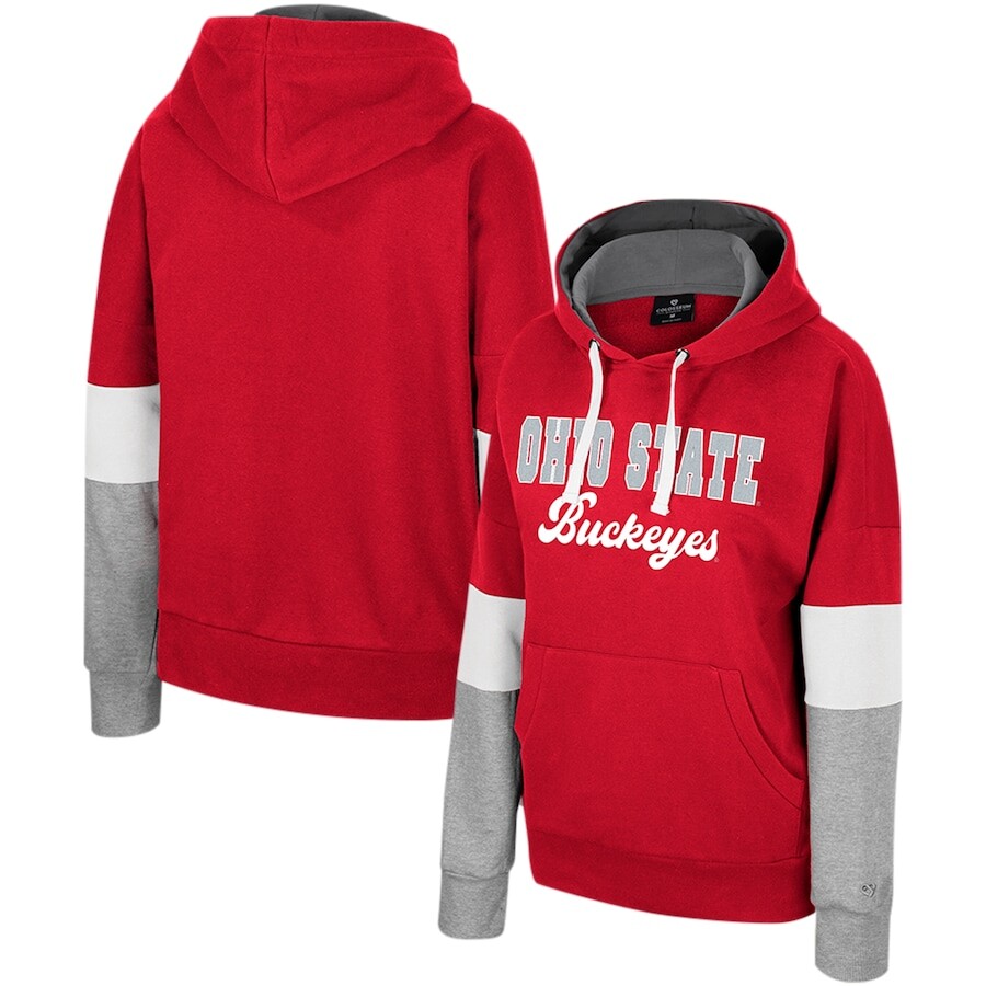

Пуловер с капюшоном Colosseum Ohio State Buckeyes, алый